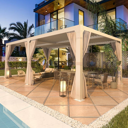 EROMMY 12’x24′ Outdoor Louvered Pergola Gazebo