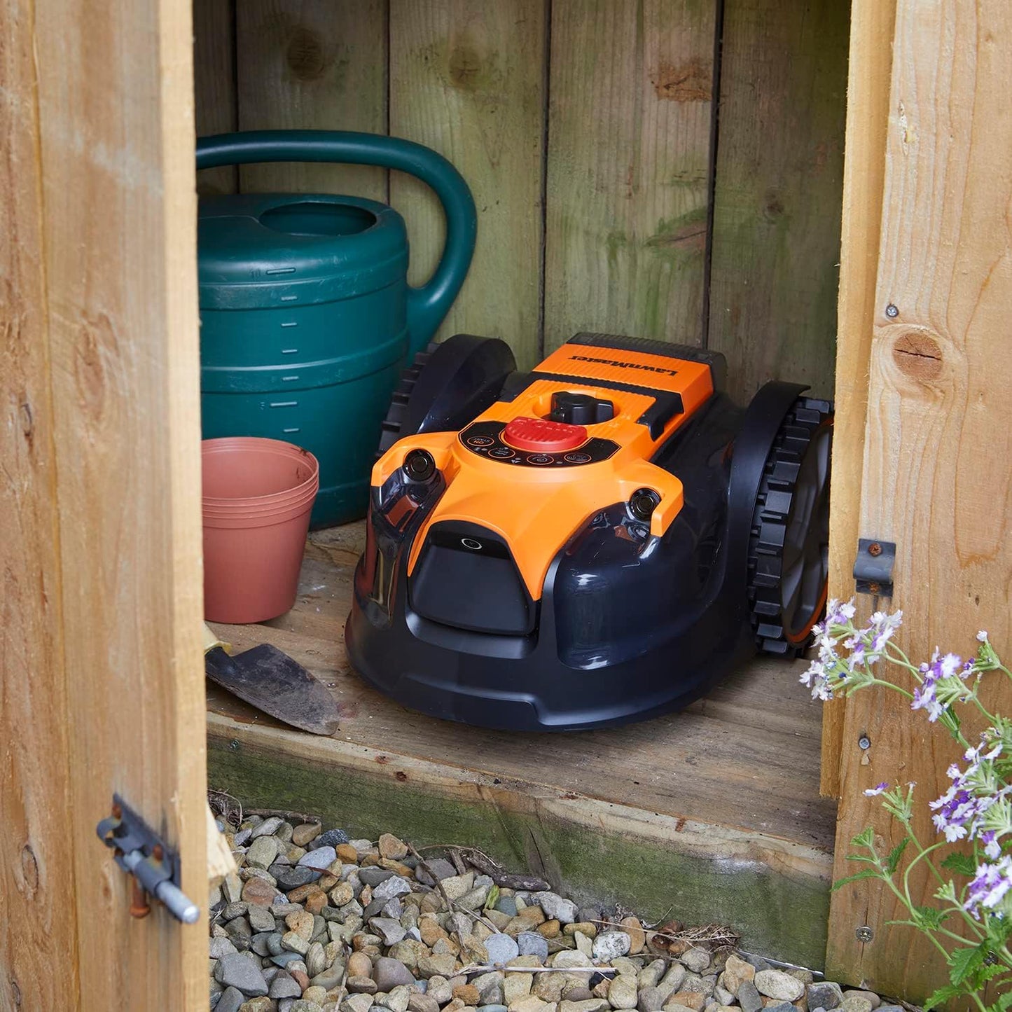 LawnMaster OcuMow 16 Vision Robot Mower & Strimmer Set & 2 Batteries, 300m2