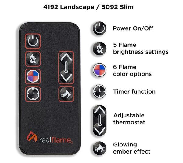 Real Flame Marshall 49″ Slim Electric Fireplace