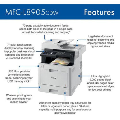 Brother MFC-L8905CDW Wireless Color Laser Printer