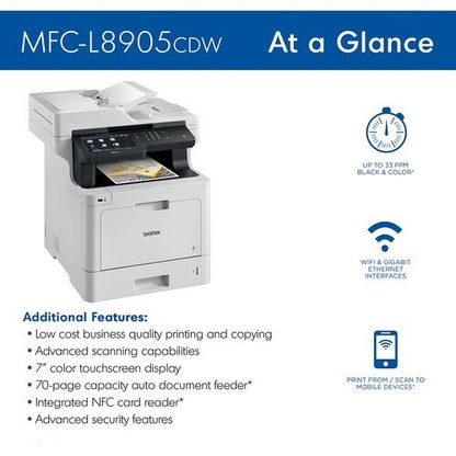 Brother MFC-L8905CDW Wireless Color Laser Printer