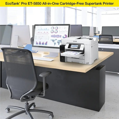 Epson EcoTank Pro ET-5850 Wireless Color All-in-One Supertank Printer C11CJ29201
