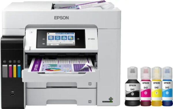 Epson EcoTank Pro ET-5850 Wireless Color All-in-One Supertank Printer C11CJ29201