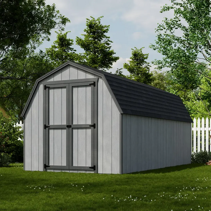 Little Cottage Co. 8 x 16 Foot Value Gambrel Barn with 4 Foot Sidewalls – Precut Kit