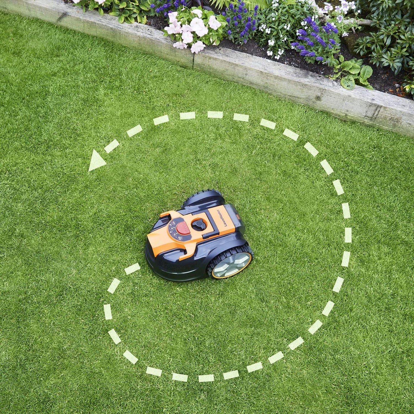 LawnMaster OcuMow 16 Vision Robot Mower & Strimmer Set & 2 Batteries, 300m2