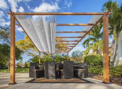 Florence Aluminum Pergola with Canopy Paragon Outdoor