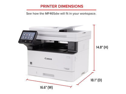 Canon imageCLASS MF465dw Wireless Mobile-Ready Duplex Laser All-In-One Monochrome Printer