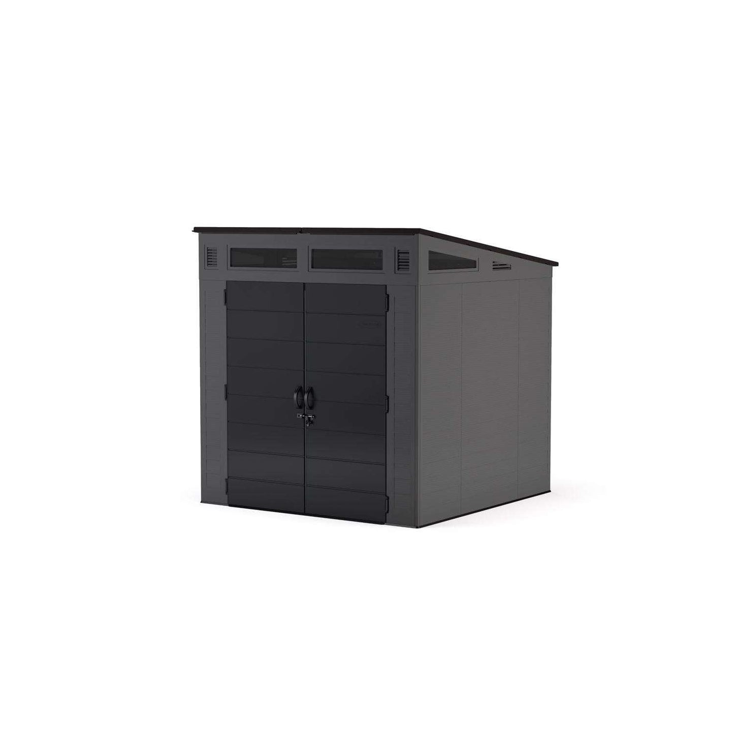 Suncast Modernist 7 ft. x 7 ft. Resin Vertical Pent Storage Shed with Floor Kit
