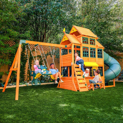 KidKraft Falcon Ridge Wooden Swing Set/Playset