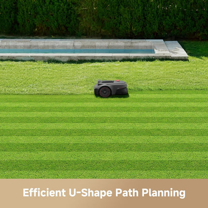 MOVA ViAX 300 Robot Lawnmower without Boundary, Recommended 300 ㎡, AI-Assisted Auto Mapping, U-Shape Path Planning, Dual-Vision Obstacle Avoidance, Edge Cutting, Complex Terrain, App Control