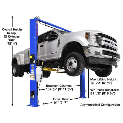 Atlas Equipment Platinum PVL10 ALI Certified Commercial Overhead 10,000 lb. Capacity 2-Post Lift