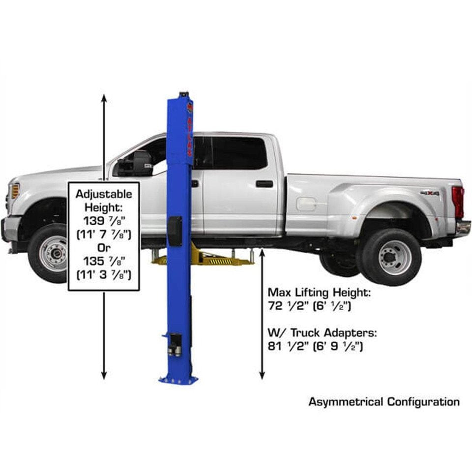 Atlas Equipment Platinum PVL10 ALI Certified Commercial Overhead 10,000 lb. Capacity 2-Post Lift