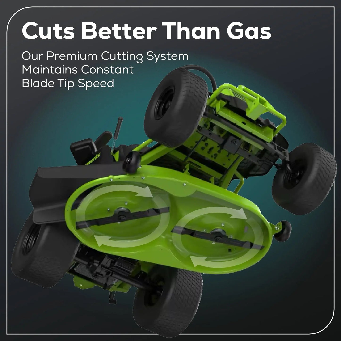 Greenworks 60V 42″ Cordless Battery CrossoverT Riding Lawn Mower