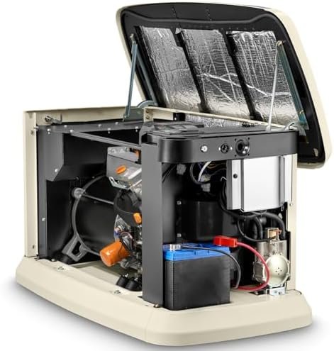 Generac Guardian 22kW Home Standby Generator with 200 Amp Transfer Switch, Durable All Aluminum, WiFi Enabled with G-Force Engine, Easy to Use, Whole House Power Backup, Smart Outage Solution – Bisque