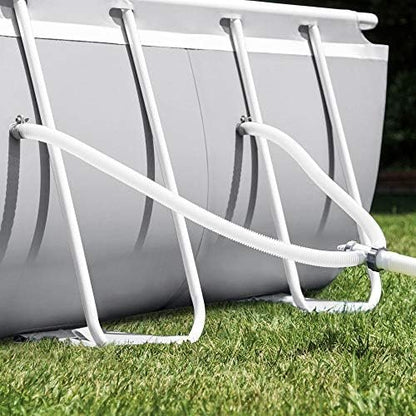 INTEX 26797EH Prism Frame Premium Oval Above Ground Swimming Pool Set: 20ft x 10ft x 48in – Includes 1500 GPH Cartridge Filter Pump – Removable Ladder – Pool Cover – Ground Cloth