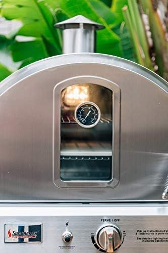 Summerset ‘The Oven’ Outdoor Freestanding Large Capacity Gas Oven with Pizza Stone, Smoker Box and Mobile Cart, 304 Stainless Steel Construction, Natural Gas