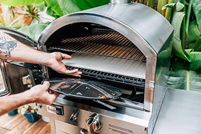 Summerset ‘The Oven’ Outdoor Freestanding Large Capacity Gas Oven with Pizza Stone, Smoker Box and Mobile Cart, 304 Stainless Steel Construction, Natural Gas