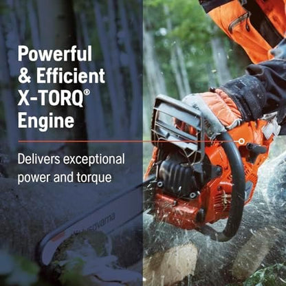 Husqvarna 967690628 545 Mark II 3.6 HP 2-Cycle X-Torq Engine 50.1cc 20 in. Gas Chainsaw with Adjustable Chain Oil Pump for Professional Tree Felling and Limbing