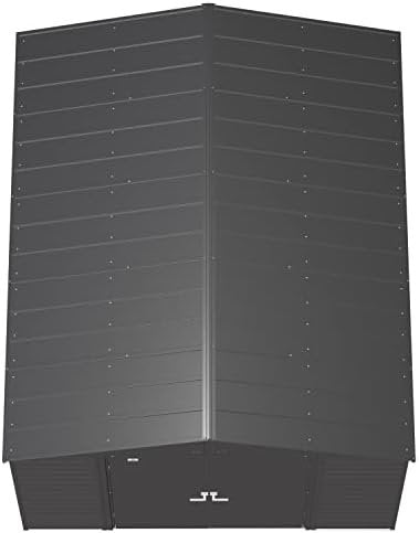 Arrow Select 10′ x 12′ Outdoor Lockable Steel Storage Shed Building, Charcoal