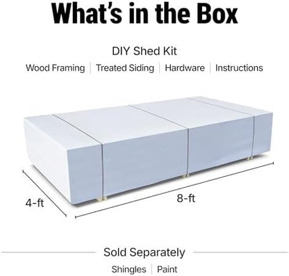 Handy Home Products Windemere 10×12 Do-it-Yourself Wooden Storage Shed with Floor, Beige