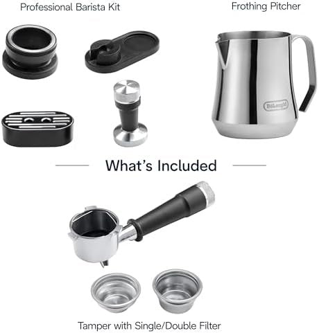 De’Longhi La Specialista Arte Evo Espresso Machine – Compact Cold Brew Coffee Maker with Grinder, Milk Steam Wand/Frother & Tamping Tools – Home Barista Kit for Lattes, Cappuccinos, Iced Coffee