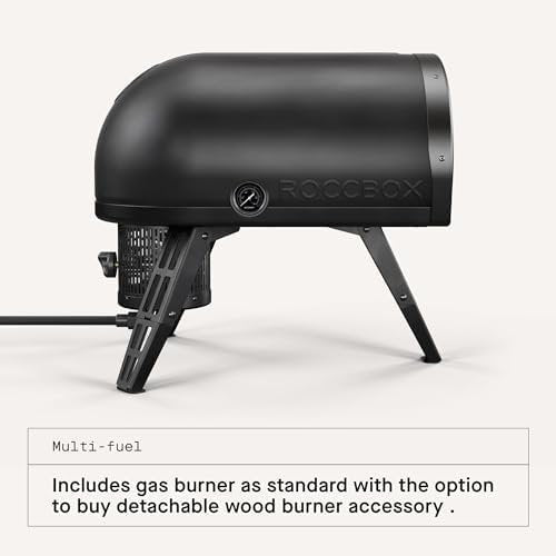 Gozney Roccbox Outdoor Pizza Oven, Black, Portable, Gas & Wood Fired, Restaurant-Grade
