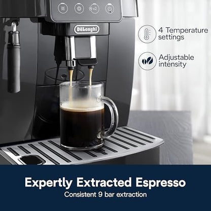 De’Longhi Magnifica Start Automatic Espresso Machine with Manual Milk Frother & Built in Grinder – 3 One-Touch Recipes, Easy-to-Clean, Home Barista Coffee Maker for Lattes, Cappuccino, Iced Coffee