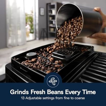 De’Longhi Magnifica Start Automatic Espresso Machine with Manual Milk Frother & Built in Grinder – 3 One-Touch Recipes, Easy-to-Clean, Home Barista Coffee Maker for Lattes, Cappuccino, Iced Coffee