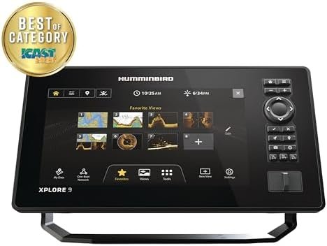 Humminbird XPLORE 9 GPS Fish Finder with Transducer, MEGA Side Imaging+ & HD Touchscreen Display