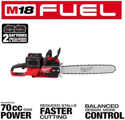 Chainsaws For Milwaukee 2827-22 M18 FUEL 18V 20″ Dual Battery Chainsaw Kit,Tool and Equipment,with toolbox