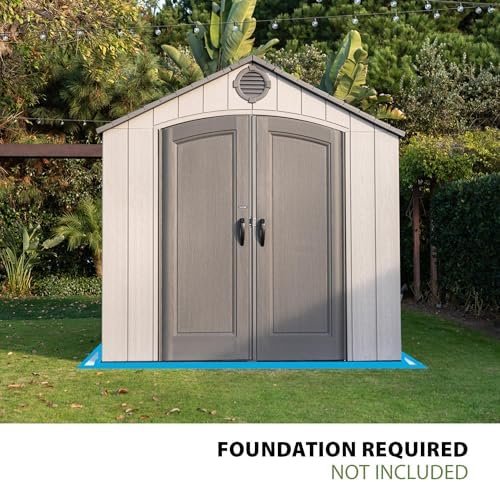 Lifetime Outdoor Storage Shed, 8 x 10 Foot, Gray