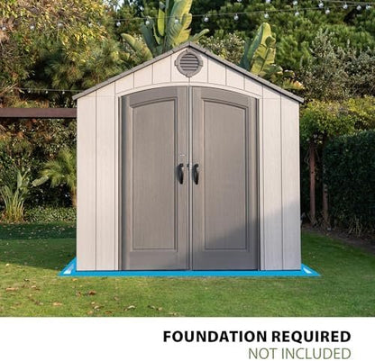 Lifetime Outdoor Storage Shed, 8 x 10 Foot, Gray