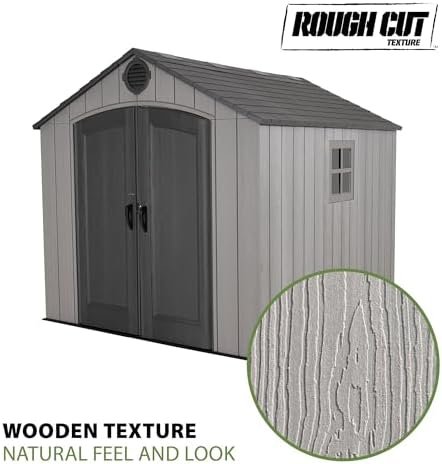 Lifetime Outdoor Storage Shed, 8 x 10 Foot, Gray