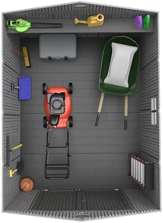 Lifetime Outdoor Storage Shed, 8 x 10 Foot, Gray