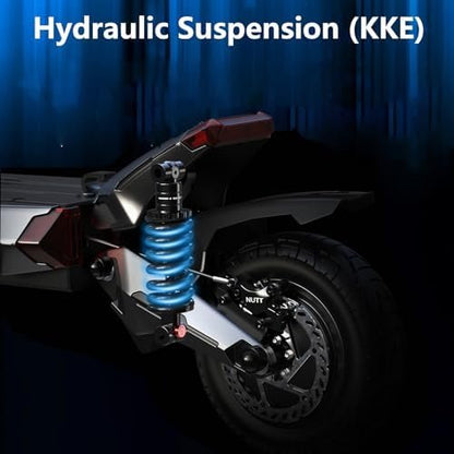 NANROBOT Electric Scooter Adults 50mph Dual Motor Electric Scooter with Suspension 80Miles Range Fast Sports Escooter Folding 10″ Off Road Tires 330LBS Max Load Complies with UL2272 Certification