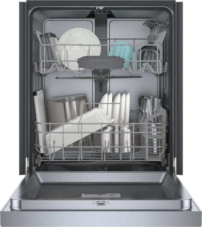 Bosch SHE41CM5N 300 Series 24″ Dishwasher 48 db – Recessed Handle, Stainless Steel
