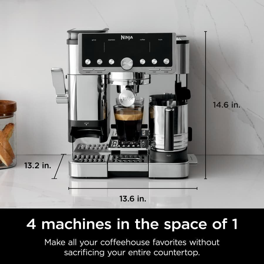Ninja Luxe™ Café Pro 4 in 1 Espresso Drip Coffee & Cold Brew Maker With Hot Water Dispenser