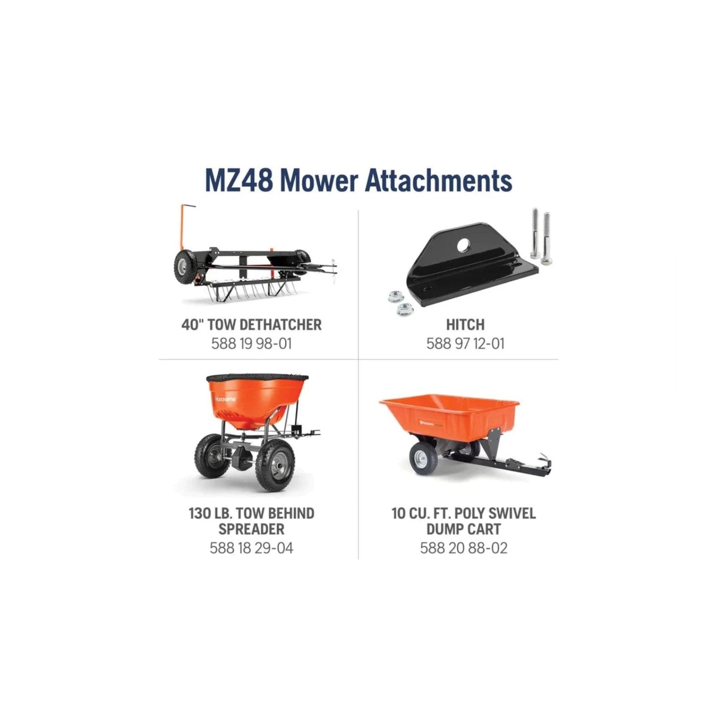 Husqvarna MZ48 Zero-Turn Mower 23 HP Kawasaki 48” Clear Cut ZT3100 (M-ZT Seat)