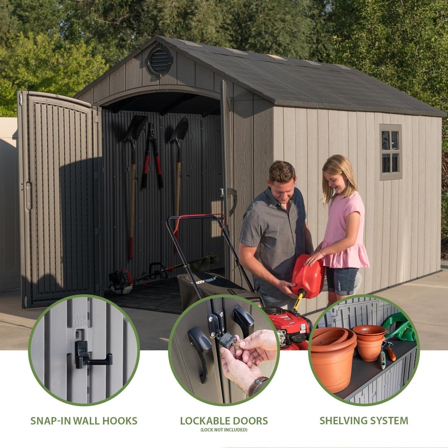 Lifetime 8 Ft. X 12.5 Ft. Outdoor Storage Shed – 60305