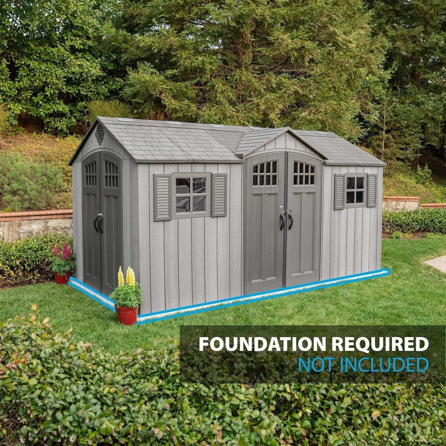 Lifetime 15 Ft X 8 Ft Outdoor Storage Shed – 60318