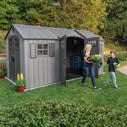 Lifetime 15 Ft X 8 Ft Outdoor Storage Shed – 60318