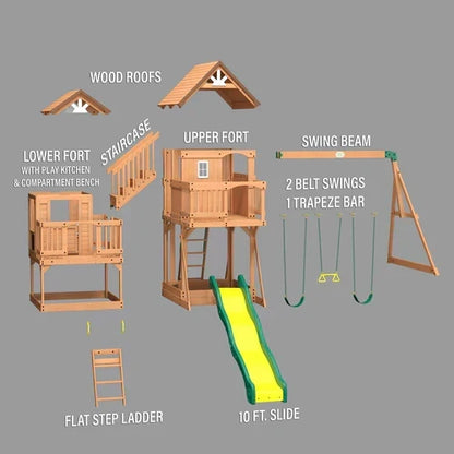 Backyard Discovery Malibu Cedar Swing Set