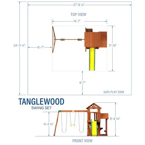 Backyard Discovery Tanglewood Cedar Wood Swing Set