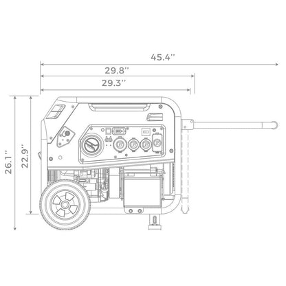 Generator 8000W/ 10,000W Tri Fuel Electric Start 120V/240V with Wheel Kit