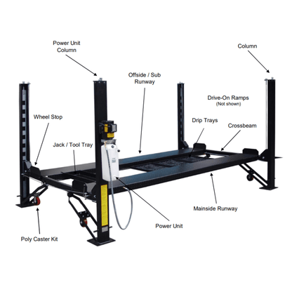 FP8K DX XLT 8,000lb 4 Post Lift – Extra Long/Tall