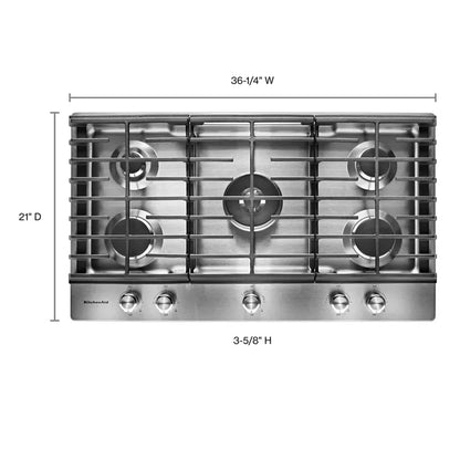 KitchenAid 36″ 5-Burner Gas Cooktop