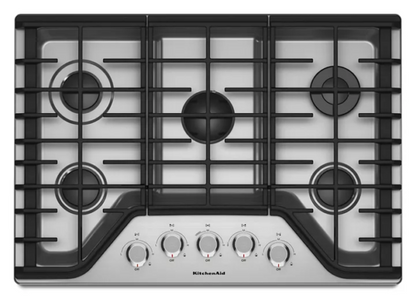 KitchenAid 30″ 5-Burner Gas Cooktop KCGS350ESS