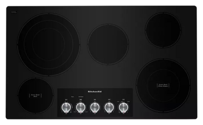 KitchenAid 36″ Electric Cooktop with 5 Elements and Knob Controls