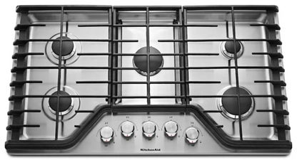 KitchenAid 36″ 5-Burner Gas Cooktop KCGS356ESS