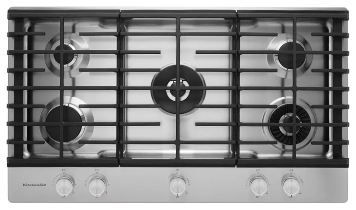 KitchenAid 36″ 5-Burner Gas Cooktop with Griddle